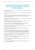 CRA COMPLIANCE FOR SMALL INSTITUTIONS TEST WITH ALL CORRECT & 100&percnt; VERIFIED ANSWERS&vert; ALREADY GRADED A&plus;