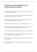 Tradesman Exam Questions and correct answers rated A&plus;