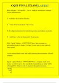 CQIB FINAL EXAM QUESTIONS AND ANSWERS 2025