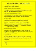 ECON-B 251 EXAM QUESTIONS AND ANSWERS 2025