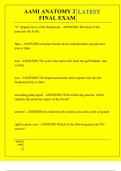 AAMI ANATOMY 2 FINAL EXAM QUESTIONS AND ANSWERS 2025