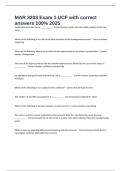 MAR 3203 Exam 1 UCF with correct answers 100&percnt; 2025 