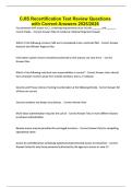 CJIS Recertification Test Review Questions with Correct Answers 2025&sol;2026