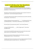 Level 2 CJIS Security Test Questions with Correct Answers