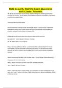 CJIS Security Training Exam Questions with Correct Answers