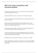 MAT 121&colon; Exam 3 questions well answered graded