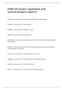 VIAR 121 Exam 1 questions and correct answers rated A&plus;