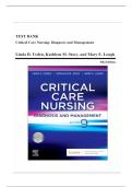 Complete Test Bank Critical Care Nursing- Diagnosis and Management 9th Edition Linda D&period; Urden&comma; Kathleen M&period; Stacy Chapter 1-41
