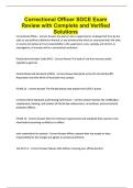 Correctional Officer SOCE Exam Review with Complete and Verified Solutions