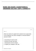 NURS 355 EXAM 3 QUESTIONS & ANSWERS SOLVED 100&percnt; CORRECT&excl;&excl;