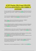 AUMT Practice NHA Exam UPDATED  ACTUAL QUESTIONS AND CORRECT  ANSWERS