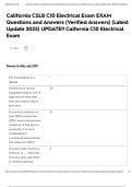 California CSLB C10 Electrical Exam EXAM Questions and Answers &lpar;Verified Answers&rpar; &lpar;Latest Update 2025&rpar; UPDATE&excl;&excl; Calfornia C10 Electrical Exam