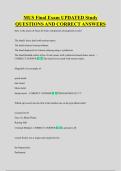 MUS Final Exam UPDATED Study  QUESTIONS AND CORRECT ANSWERS