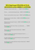 MUS Final Exam UPDATED ACTUAL  QUESTIONS AND CORRECT ANSWERS