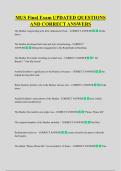 MUS Final Exam UPDATED QUESTIONS  AND CORRECT ANSWERS