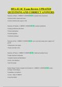 HFA 4U&sol;4C Exam Review UPDATED  QUESTIONS AND CORRECT ANSWERS
