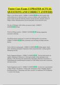 Foster Care Exam 1 UPDATED ACTUAL  QUESTIONS AND CORRECT ANSWERS