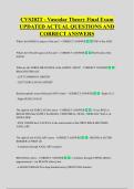 CVS202T - Vascular Theory Final Exam  UPDATED ACTUAL QUESTIONS AND  CORRECT ANSWERS