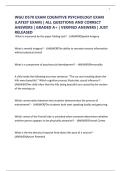 WGU D570 EXAM COGNITIVE PSYCHOLOGY EXAM &lpar;LATEST EXAM&rpar; &vert; ALL QUESTIONS AND CORRECT ANSWERS &vert; GRADED A&plus; &vert; VERIFIED ANSWERS &vert; JUST RELEASED