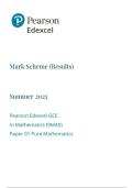 EDEXCEL   mathematics 9ma0-01 paper 1&colon; pure mathematics 1   mark scheme june-2025&period;