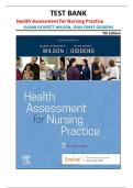 Health Assessment for Nursing Practice 7th Edition &vert; Test Bank by Wilson & Giddens