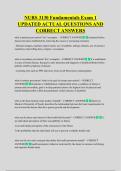 NURS 3130 Fundamentals Exam 1  UPDATED ACTUAL QUESTIONS AND  CORRECT ANSWERS
