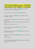NUR 3130 Foundations Exam 1 UPDATED  QUESTIONS AND CORRECT ANSWERS