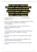 ATT Test 2 EX&period;1 Objective Assessment Complete frequently TESTED Exam Questions with Definitive Correct Answers A&plus; Graded&excl;&excl;100&percnt; Guaranteed Pass&excl;&excl;<<Latest Version>>