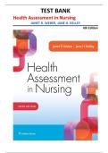 Health Assessment in Nursing 6th Edition &vert; Test Bank by Weber & Kelley