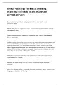 dental radiology for dental assisting exam practice state board exam with correct answers&period;