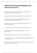 Mock Dental Assisting Radiology Exam with correct answers&period;