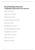 Dental Radiology Panoramic Landmarks exam with correct answers&period;