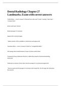 Dental Radiology Chapter 27 Landmarks&period; Exam with correct answers&period;