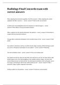 Radiology Final Concorde exam with correct answers