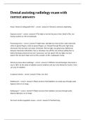 Dental assisting radiology exam with correct answers&period;
