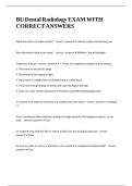 BU Dental Radiology EXAM WITH CORRECT ANSWERS