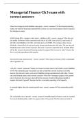 Managerial Finance Ch 3 exam with correct answers&period;