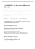 Test 1 FIN 323 Review exam with correct answers&period;