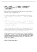 FINA 365 Exam 2 WITH CORRECT ANSWERS
