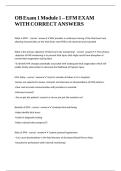 OB Exam 1 Module 1 &ndash; EFM EXAM WITH CORRECT ANSWERS