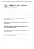 NCC EFM Exam Practice Questions with correct answers&period;