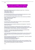 WATER SAFETY INSTRUCTOR  PRACTICE MAIN EXAM 2025