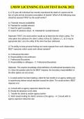 TEST BANK FOR LMSW LICENSING EXAM&period; QUESTIONS AND ANSWERS