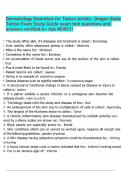 Dermatology Essentials for Tattoo Artists- Oregon State Tattoo Exam Study Guide exam test questions and answers verified A&plus; tips NEW&excl;&excl;&excl;&excl;&period;pdf
