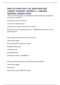 PATH 222 EXAM 2025 &vert; ALL QUESTIONS AND CORRECT ANSWERS &vert; GRADED A&plus; &vert; VERIFIED ANSWERS &vert; NEWEST EXAM