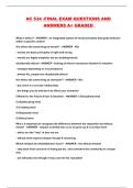 AC 534 -FINAL EXAM QUESTIONS AND ANSWERS A&plus; GRADED 