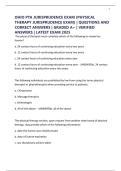 OHIO PTA JURISPRUDENCE EXAM &lpar;PHYSICAL THERAPY JURISPRUDENCE EXAM&rpar; &vert; QUESTIONS AND CORRECT ANSWERS &vert; GRADED A&plus; &vert; VERIFIED ANSWERS &vert; LATEST EXAM 2025