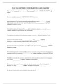 CBNS 120 MIDTERM 1 EXAM QUESTIONS AND ANSWERS