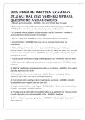 BSIS FIREARM WRITTEN EXAM MAY 2012 ACTUAL 2025 VERIFIED UPDATE QUESTIONS AND ANSWERS