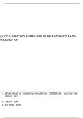 Quiz 4 Writing Formulas in Smartsheet exam graded A&plus;